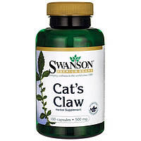 Swanson Cat's Claw 500 mg, Кошачий коготь (100 капс.)