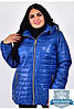 Модна жіноча куртка з капюшоном великі розміри 54-74, фото 4