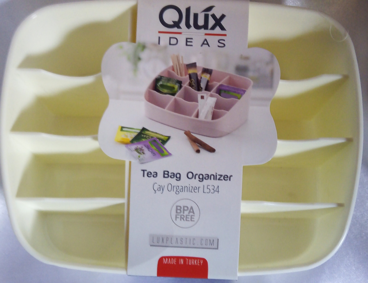 Органайзер пластиковий для чаю 22х17х8 см Qlux L-534