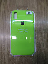 Силіконова накладка iPhone X/XS (Silicon Case original FULL №53)(4you) Neon Green, фото 2