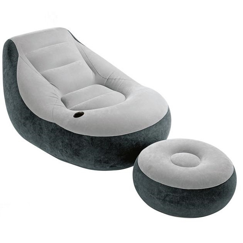 Надувне крісло з пуфиком Intex 68564, 99-130-76 см