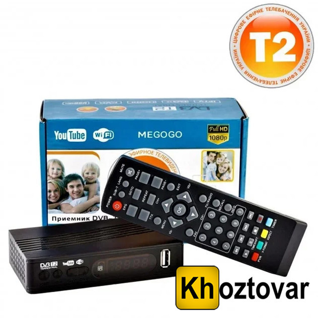 Тюнер DVB-T2 Megogo Small с поддержкой Wi-Fi адаптера - фото 1 - id-p1392291532