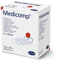 Салфетки стерильные из нетканого материала Medicomp 7,5х7,5 см 2х25шт