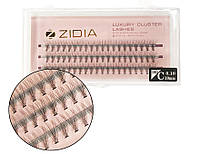 Ресницы накладные пучковые Zidia Cluster Lashes 10D C 0.10 (3 ленты, размер 10 мм)