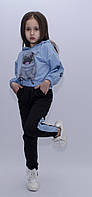 Яскравий гірчичний спортивний костюм "Клер" для дівчинки 6-12 років (трикотаж двунитка) р.122-152