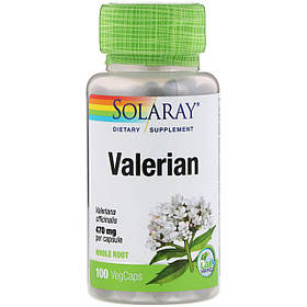 Валеріана,  Solaray Valerian 470 mg (100caps)