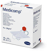 Medicomp 10 х 10 см - стерильные салфетки из нетканого материала 2х25шт