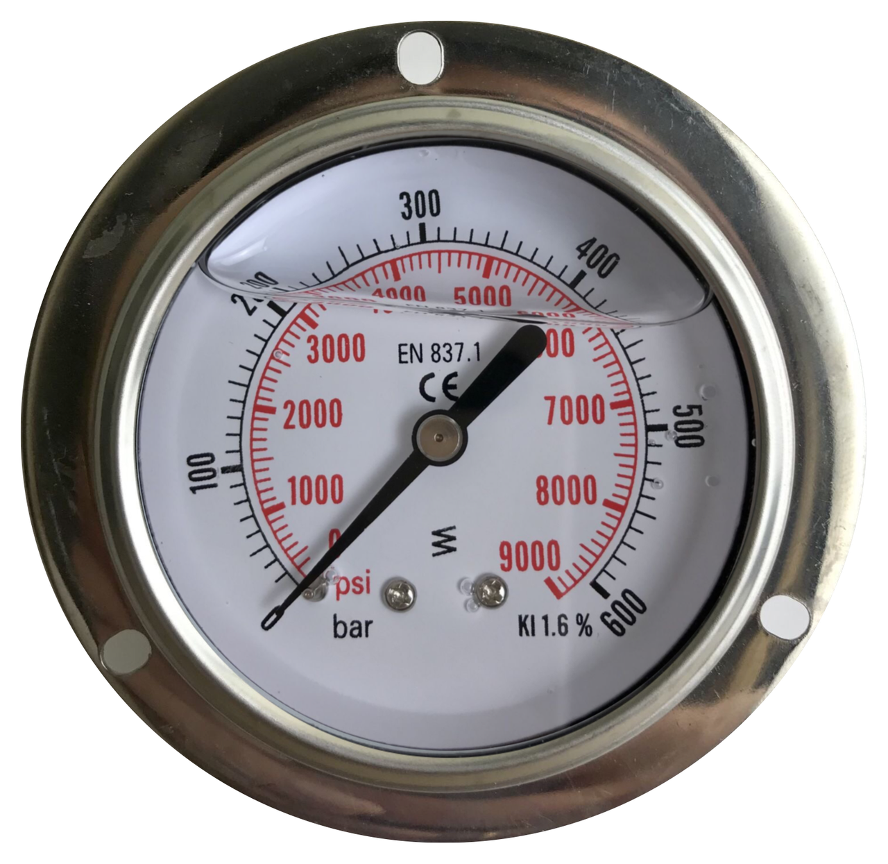 Манометр фланцевий (гліцериновий) DN 63 G 1/4" 600 bar