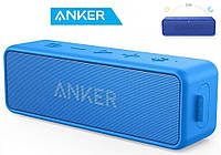 Портативная колонка ANKER SOUNDCORE 2 (12W, 5200mAh, AUX, Bluetooth 5.0, Влагозащита IPX7, 24часа), Blue