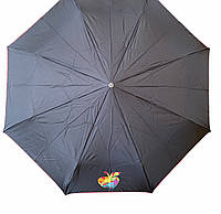 Зонт женский подростковый, черный, зонт складной полуавтомат apple фирмы Airton