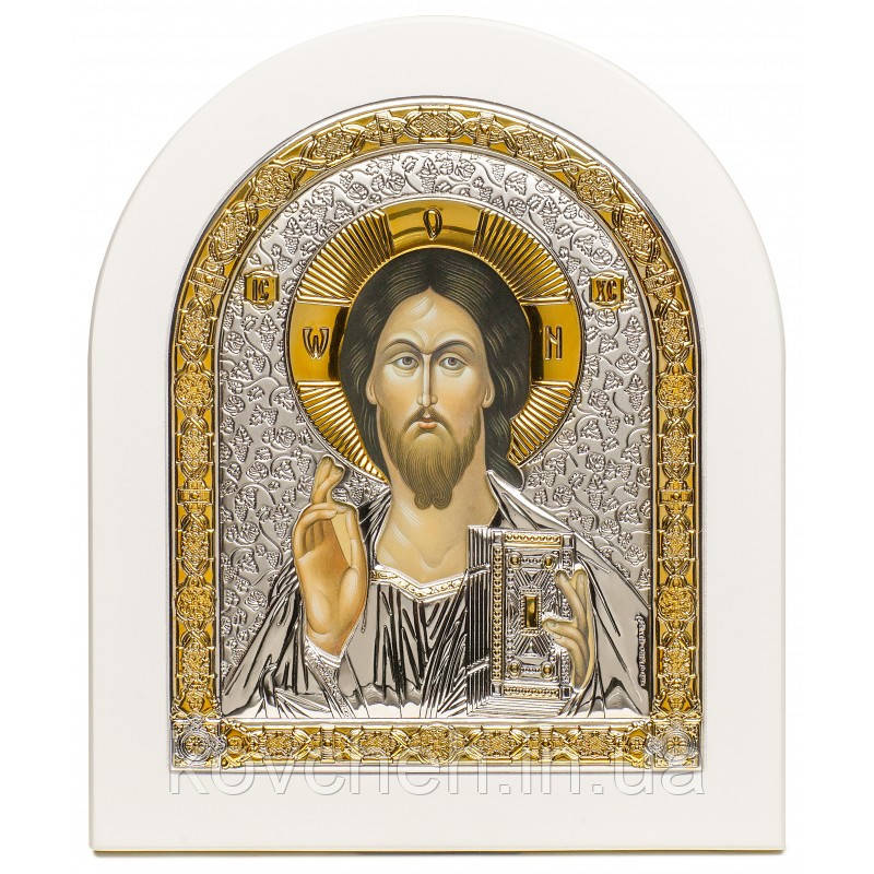 Ікона Спаситель Грецька Срібна 12,6x15,2