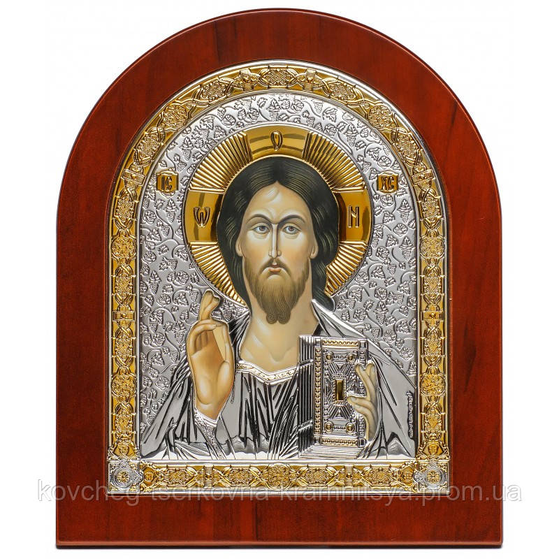 Ікона Спаситель Грецька Срібна 12,6x15,2