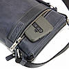Сумка барсетка чоловіча шкіряна Tom Stone 5121 C-BL повсякденна синя, фото 6