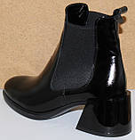 Челсі лакові жіночі шкіряні від виробника модель КС303Р, фото 4