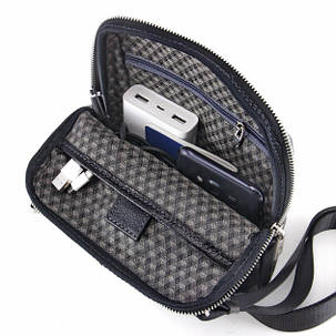 Сумка чоловіча шкіряна Tom Stone 301- В повсякденна чорна, фото 2