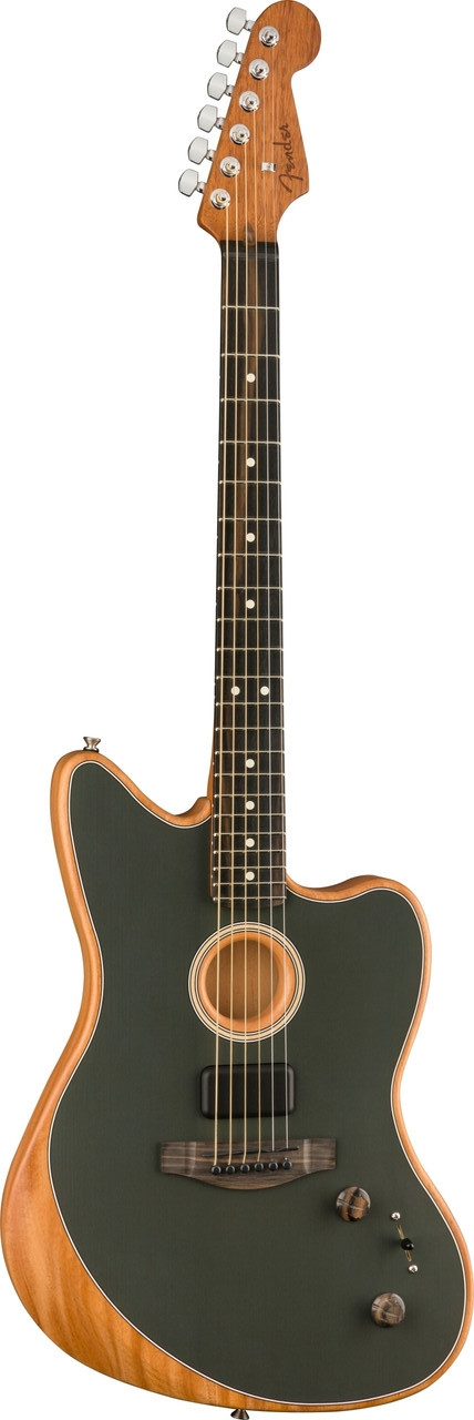 Напівакустична гітара FENDER AMERICAN ACOUSTASONIC JAZZMASTER (TUNGSTEN), фото 1