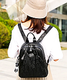 Стильний жіночий рюкзак. Шкіряна сумка-портфель. Шкіряний рюкзак. РД1, фото 6