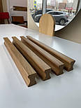 Довгі меблеві дерев'яні  ручки планки ( Фігурні з двох сторін ) ЯСЕН, фото 5