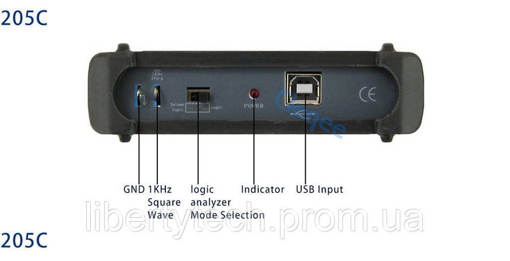 Осциллограф INSTRUSTAR ISDS205C двухканальный USB портативный логический анализатор регистратор - фото 5 - id-p1392386999