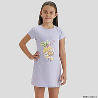 Ночнушки для дівчаток дитячі Baykar Туреччина дитяча нічна сорочка для дівчинки бузкова ананас 9280-216