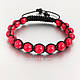 Браслет Шабала з каменю Корал червоний 8 мм, фото 2