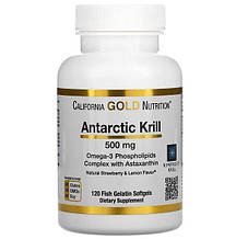 Олія антарктичного криля California Gold Nutrition RIMFROST з астаксантином 500 мг 120 м'яких таблеток