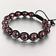 Браслет Шамбала з натурального каменю Гранат 8 мм, фото 3