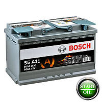 Акумулятор BOSCH 6CT- 80Ah 800A AGM R+ 0092S5A110