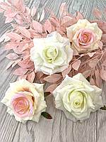 Штучна головка троянди (10 см біла), фото 5