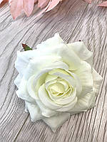 Штучна головка троянди (10 см біла), фото 2