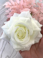 Штучна головка троянди (10 см біла), фото 3