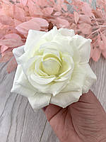Штучна головка троянди (10 см біла), фото 4