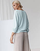 Жіночий м'який пуловер з драпіруванням 1654 (42-48р) у кольорах, фото 10