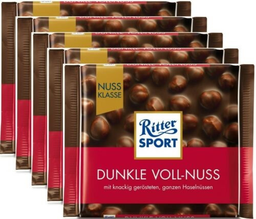 Шоколад Черный Ritter Sport с Цельным Фундуком и кранчами Dark Whole Hazelnut 100 г Германия - фото 4 - id-p1029013959