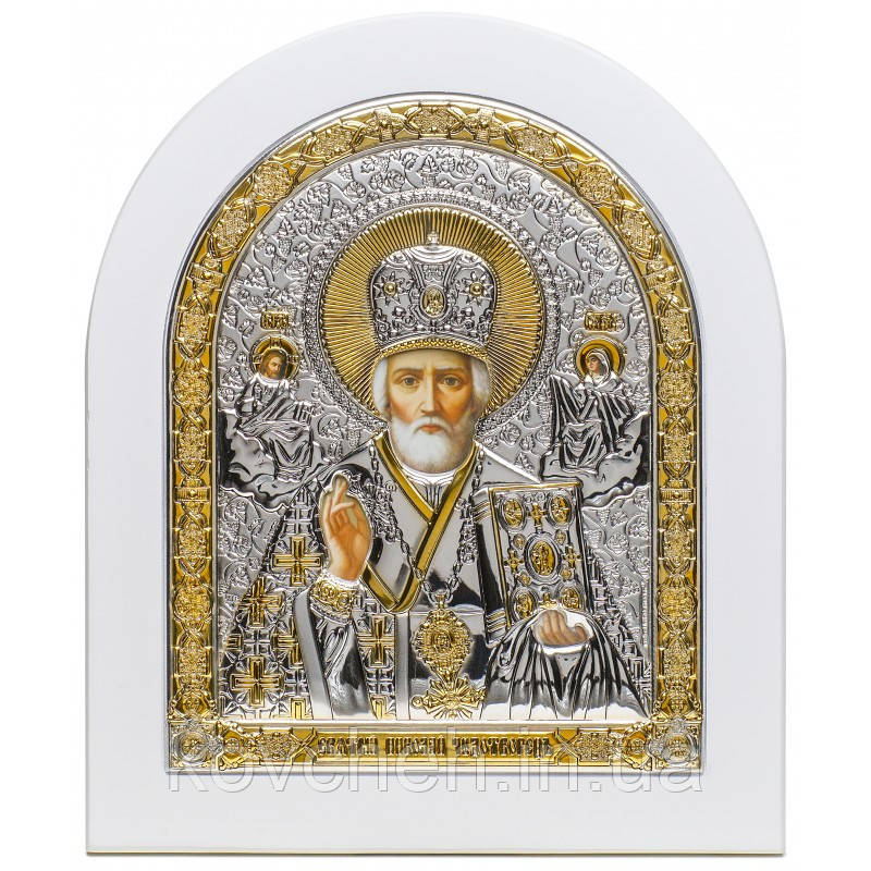 Ікона Святий Миколай Грецька Срібна,17,3x20,8