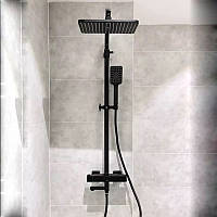 Душевой гарнитур скрытого монтажа 3в1 WanFan душевая система стационарный душ кран Черный