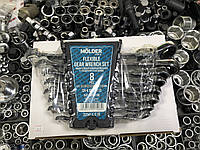 Набор ключей комбинированных с трещоткой и шарниром MOLDER 8ед. 8-19мм (MT57108)