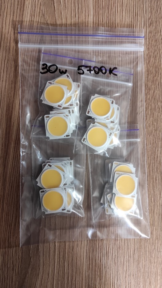 Cob LEd 30w (10-30W) 19 мм. DC 36-38V 790mA 5700K Круглий Світлодіод 30 вт COB для треку, фото 1
