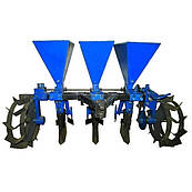 Сеялка для насіння (бульбочок) часнику 3-рядна для мотоблока Преміум
