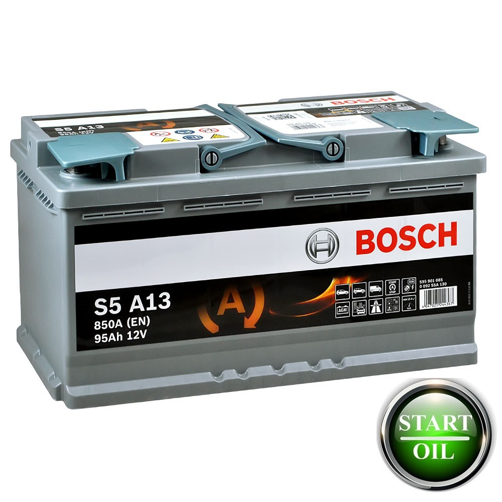 Акумулятор BOSCH AGM 95Ah 850A (S5 A13) R+ 0092S5A130