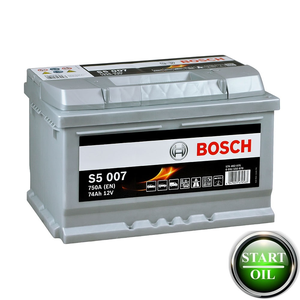 Акумулятор BOSCH 74Ah 750A (S5 007) R+ 0092S50070