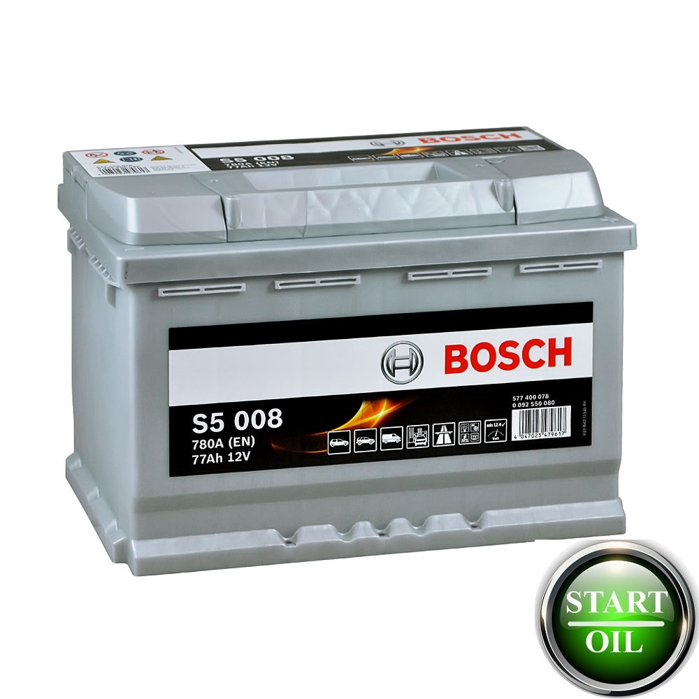 Акумулятор BOSCH 77Ah 780A (S5 008) R+ 0092S50080