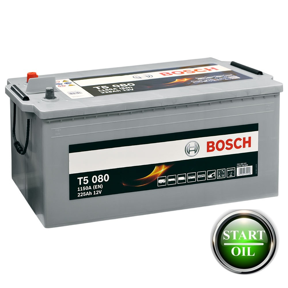 Аккумулятор BOSCH 225Ah 1150A (T5 080) 0092T50800