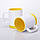 Чашка сублим.330мл жовта (з СИЛІКОНОВИМ ОБІДКОМ на ДНІ), фото 2