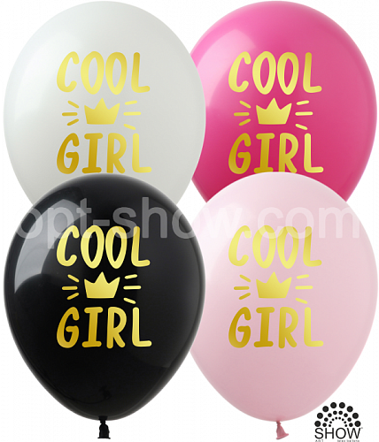 Повітряні кулі "Cool Girl" 12" (30 см) пастель асорті В упак: 100 шт ТМ Арт «SHOW»