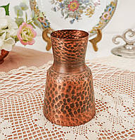 Старая медная ваза, вазочка ручной работы, ваза из меди, Германия, 12 см