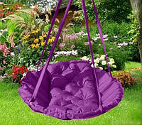 Підвісне крісло-гамак (гойдалка) фіолетового кольору, непромокальне, різні розміри