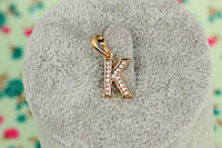 Кулон Xuping Jewelry буква К 1.2 см золотистый