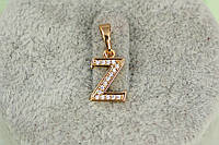 Кулон Xuping Jewelry буква Z 1,2 см золотистый