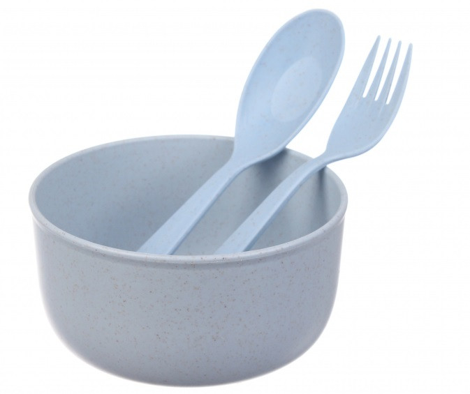 Набір еко посуду 68-208, блакитний, фото 1